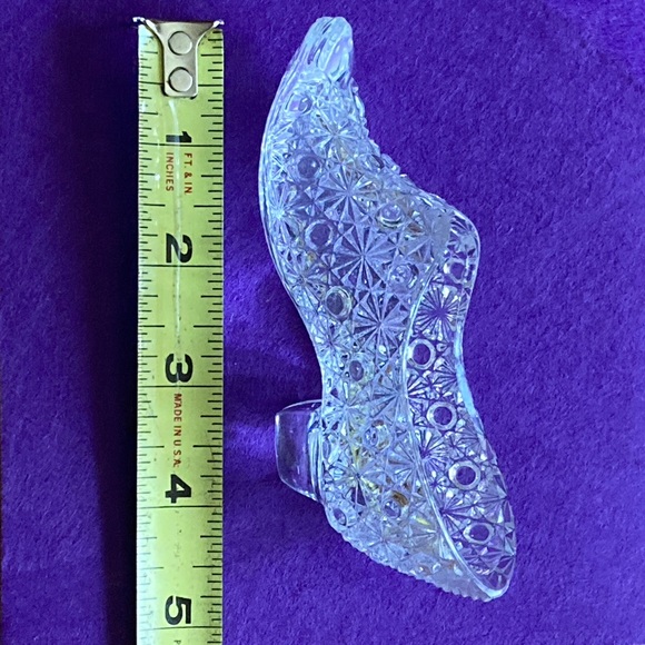 Antique Bryce Brothers Crystal Daisy & Button Glass Shoe Slipper - Circa 1886 - Picture 6 of 8